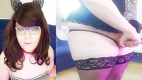 Busty brunette with a large ass is stroking your cock