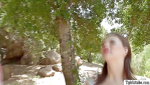 Brunette girl gets fucked in her ass and anal hole