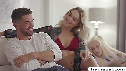 Blonde gets her tight asshole fucked in the kitchen