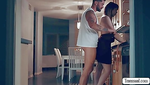 Amateur brunette in lingerie gets fucked in hardcore naked