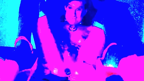 Brunette babe plays with her dildo at home in front of the camera