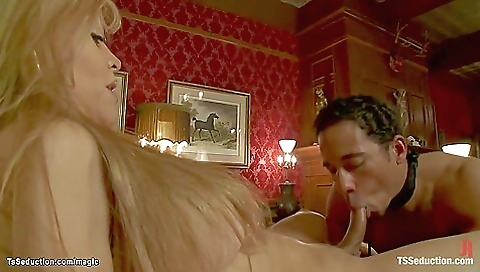 Two ladies get deepthroated and anal pleasure from a guy