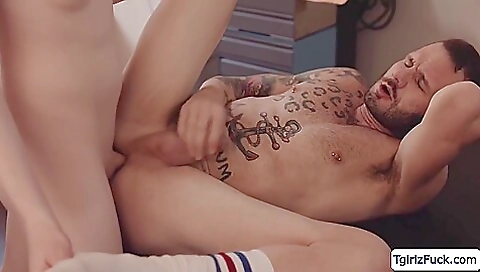 Lianna's deepthroat and ass riming in a blonde fetish video