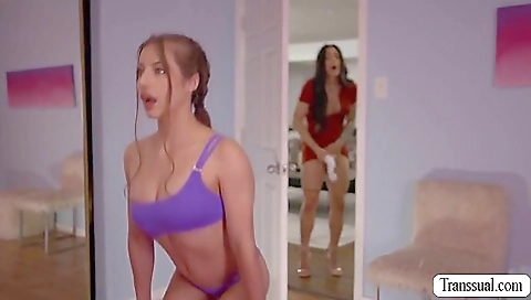 Big tits brunette milf with a tattoo in the kitchen 08